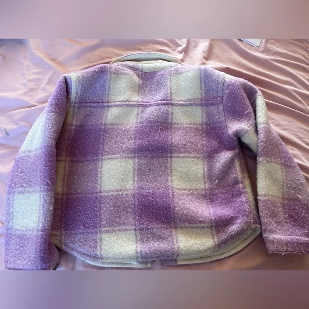 Carter's Purple and Cream Plaid Sweater